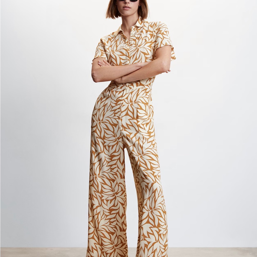 Mango Leafy Jumpsuit in orange